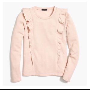 J Crew Factory Ruffle-trimmed pullover